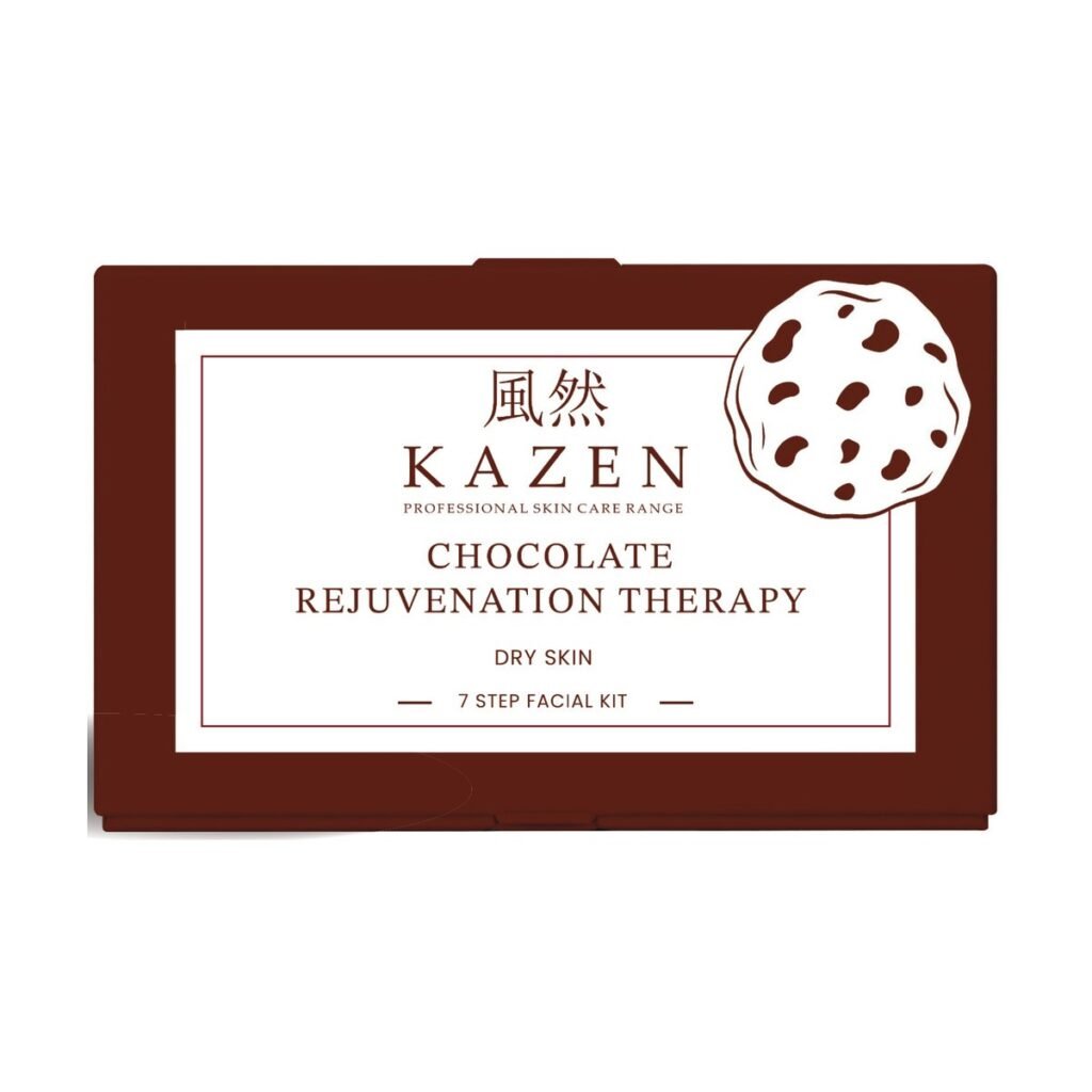 Chocolate facial kit for dry skin, 7 steps, by KAZEN