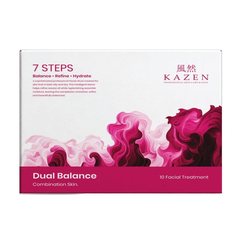 Dual Balance cleanup kit for combination skin, 7 steps, by KAZEN