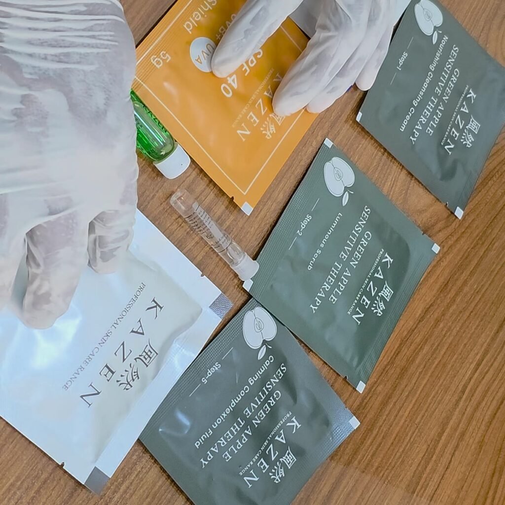 Green Apple facial kit sachets with UV Shield SPF 40 PA+++