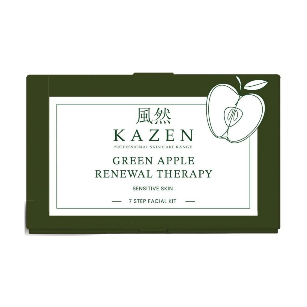 Green Apple facial kit for sensitive skin, 7 steps, by KAZEN
