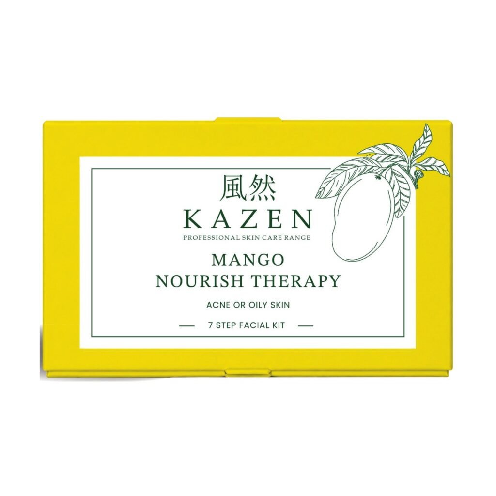 Mango facial kit for oily and acne-prone skin, 7 steps, by KAZEN