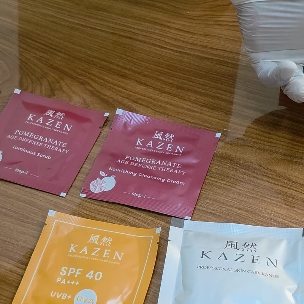 Pomegranate facial kit sachets with UV Shield SPF 40 PA+++