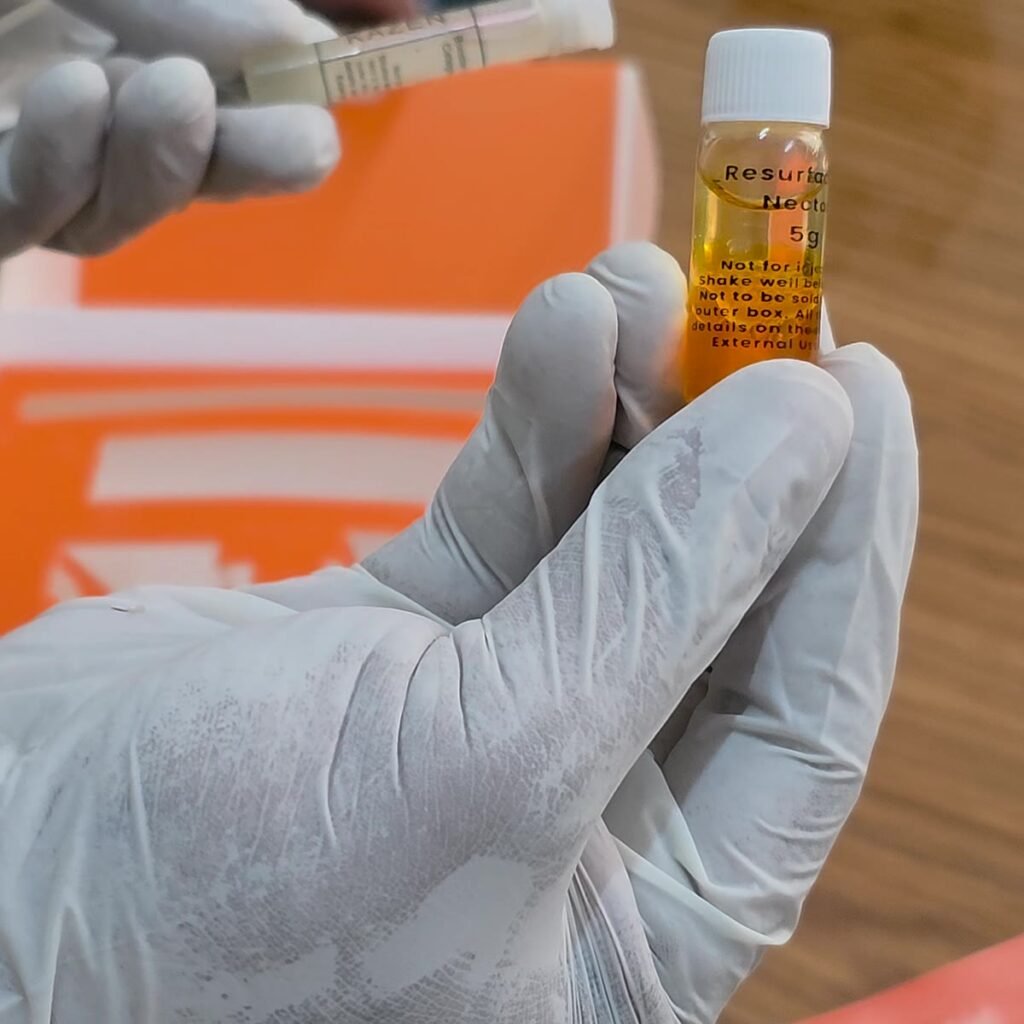 Resurfacing Nectar phial from the Yuzu and Orange Vitamin C facial kit