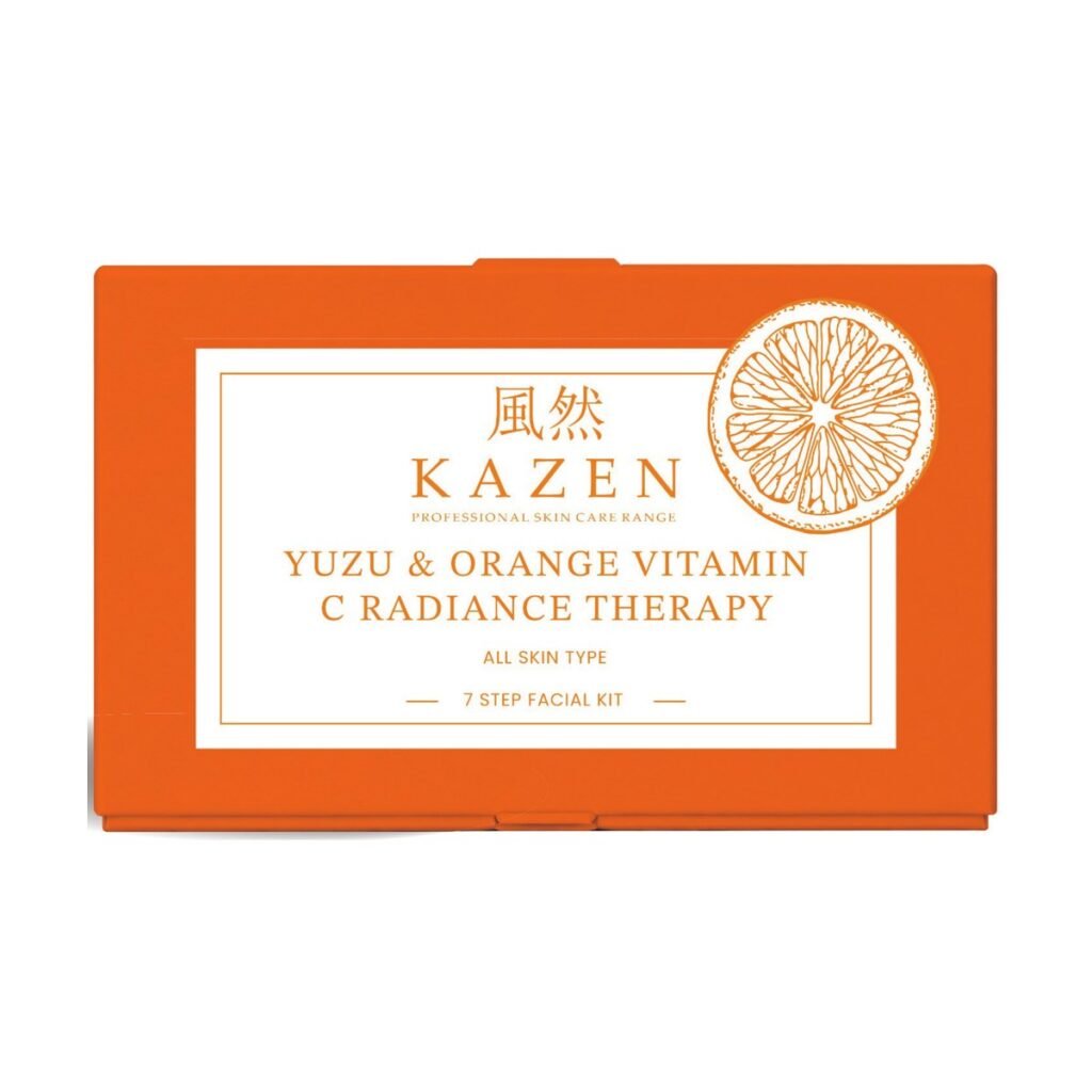 Yuzu and orange vitamin C facial kit, 7 steps, by KAZEN